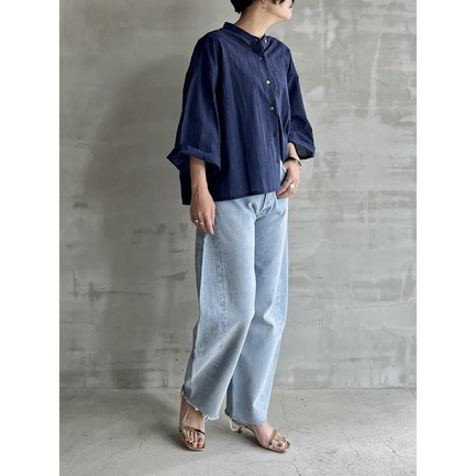 COTTON CUT FRINGE OPEN SHIRT 詳細画像 ホワイト 2