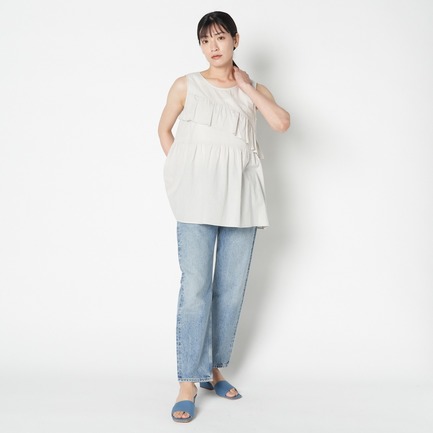 COTTON LOAN FRILL HEM BL 詳細画像 ライトグレー 11