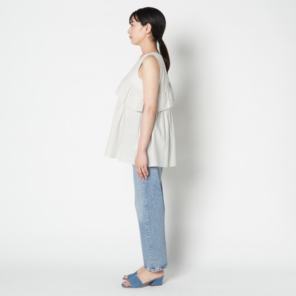 COTTON LOAN FRILL HEM BL 詳細画像 ライトグレー 8