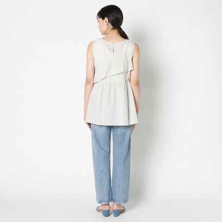 COTTON LOAN FRILL HEM BL 詳細画像 ライトグレー 9