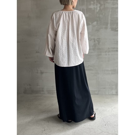 ETHNICALCOTTON LACE CAFTAN BL 詳細画像 ライトグレー 8