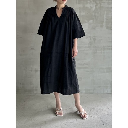 ETHNICALCOTTON LACE CAFTAN OP 詳細画像 ブラック 6