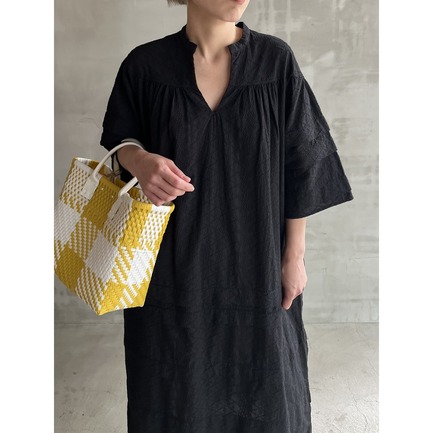 ETHNICALCOTTON LACE CAFTAN OP 詳細画像 ブラック 8