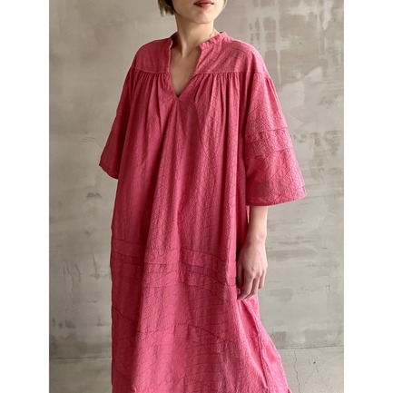 ETHNICALCOTTON LACE CAFTAN OP 詳細画像 ピンク 8