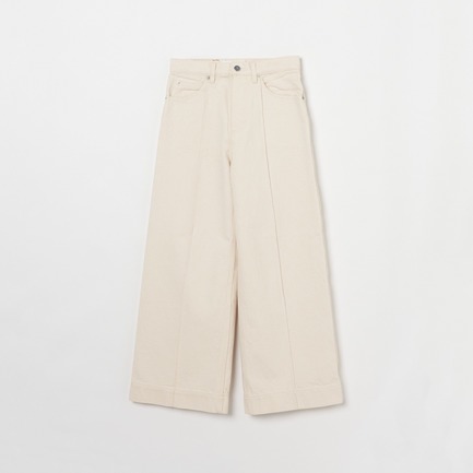 WIDE LEG CROPPED JEANS w TUCK