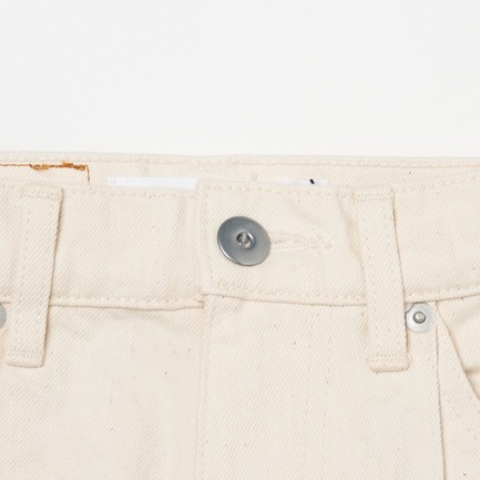 WIDE LEG CROPPED JEANS w TUCK 詳細画像 アイボリー 3