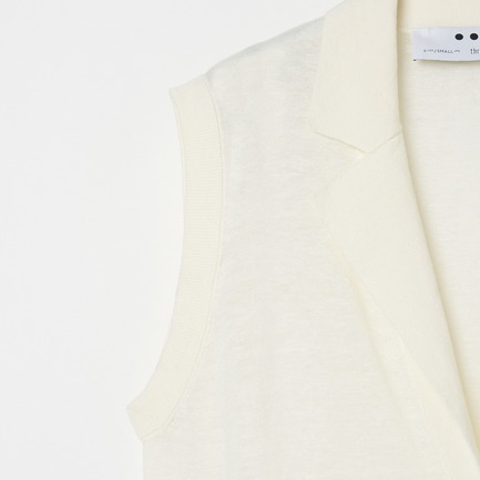 LINEN GILET 詳細画像 アイボリー 3