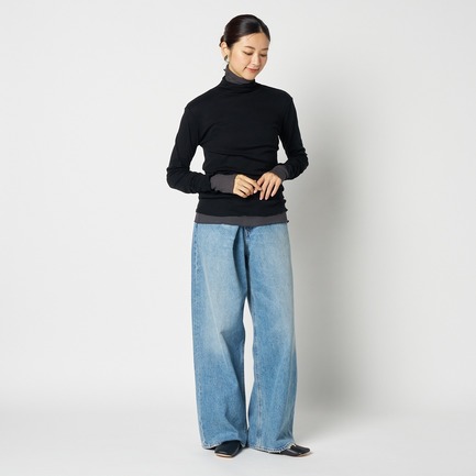 【smooth skin series】SHEER RIB JERSEY TURTLE 詳細画像 チャコールグレー 7