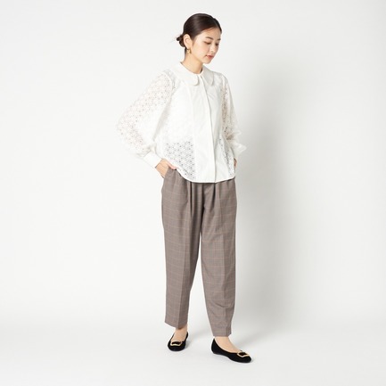 ROUND COLLAR LACE BLOUSE 詳細画像 ホワイト 9