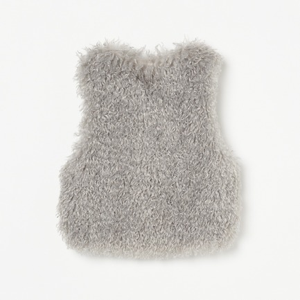 WAVY FUR SHORT GILET 詳細画像 ミディアムグレー 1