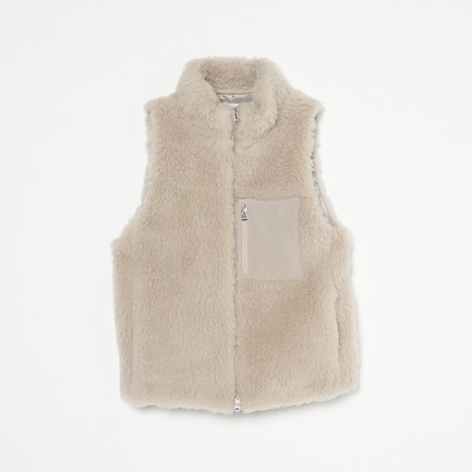 WOOL FUR VEST 詳細画像 ライトグレー 1