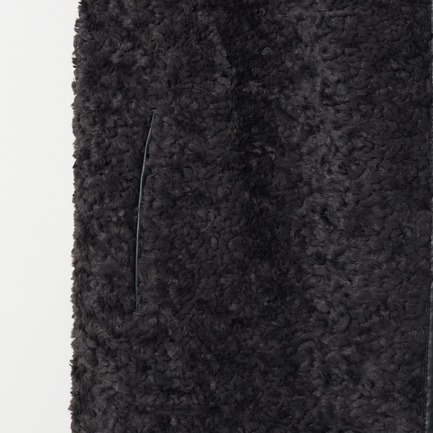 Poodle boa long vest 詳細画像 チャコールグレー 4