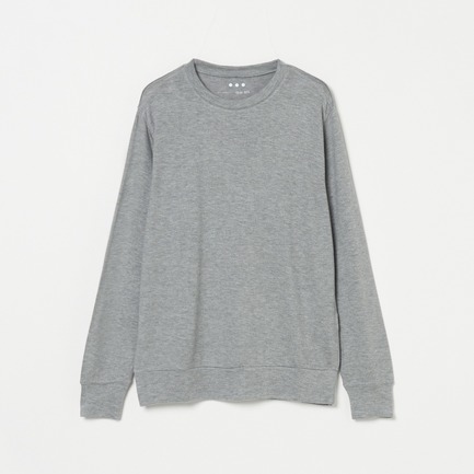 Brushed sweater simple crew neck