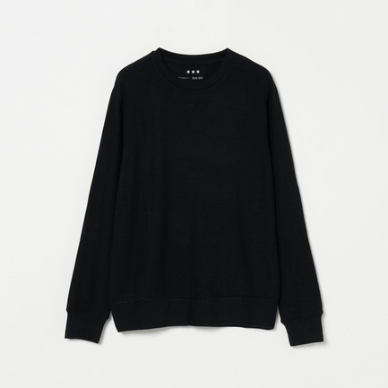 Brushed sweater simple crew neck
