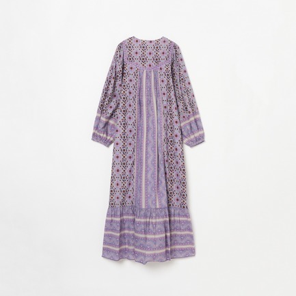 KAREENA SQUARE PRNT TASSEL DRESS 詳細画像 ブラック 1