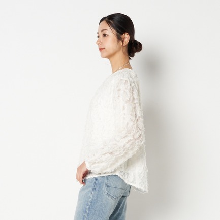 JACQUARD BLOUSE 詳細画像 ホワイト 6