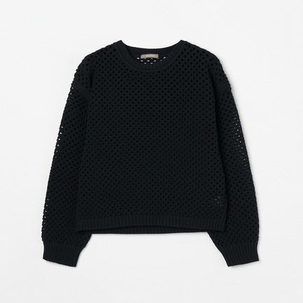 EYELET CREW NECK