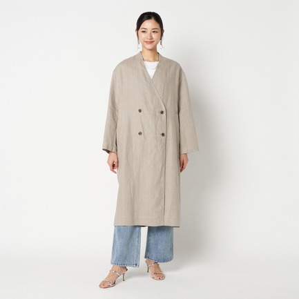 DUNGAREES LINEN LONG COAT 詳細画像 ベージュ 1