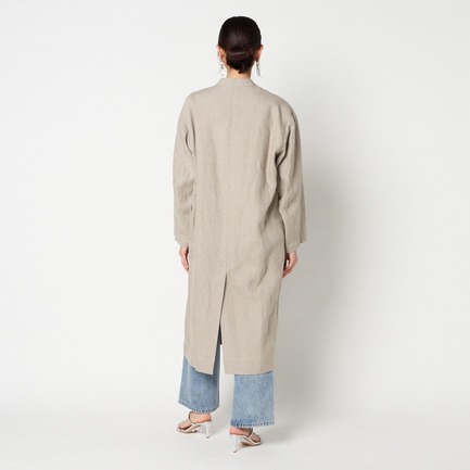 DUNGAREES LINEN LONG COAT 詳細画像 ベージュ 3