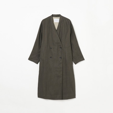 DUNGAREES LINEN LONG COAT 詳細画像 オリーブ 1