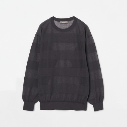 SHEER BORDER CREW NECK