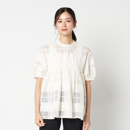 LACE GATHERTED BLOUSE 詳細画像 アイボリー 6