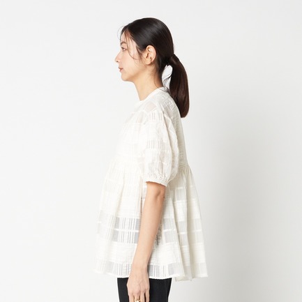 LACE GATHERD BLOUSE 詳細画像 アイボリー 7