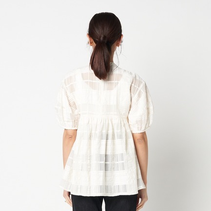 LACE GATHERTED BLOUSE 詳細画像 アイボリー 8