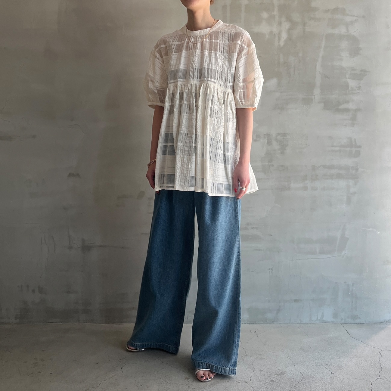 LACE GATHERD BLOUSE｜HELIOPOLE｜HÉLIOPÔLE（エリオポール