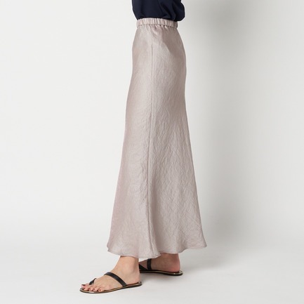 SATIN MAXI FLARE SKIRT 詳細画像 ブラック 6