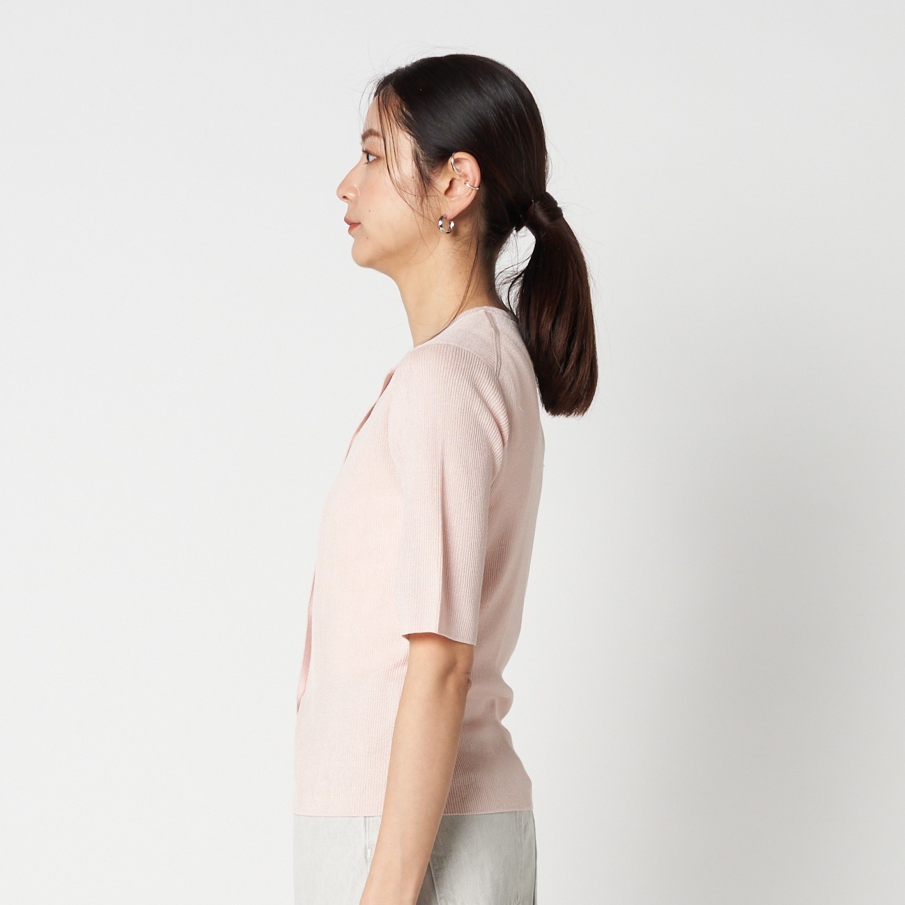 HALF SLEEVE RIB CARDIGAN｜HELIOPOLE｜HÉLIOPÔLE（エリオポール