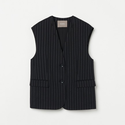 STRIPE BIG GILET 詳細画像 ブラック 1