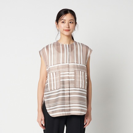 SHEER STRIPE BLOUSE 詳細画像 ベージュ 1