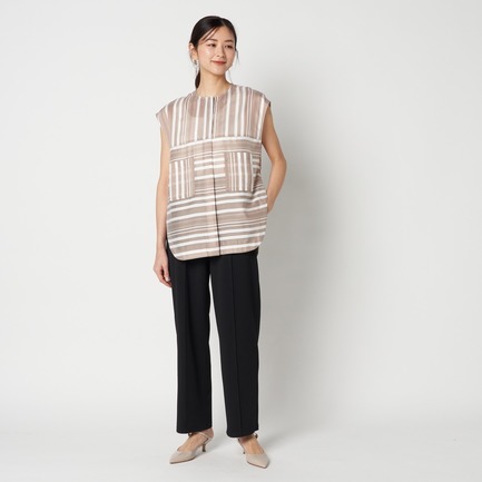 SHEER STRIPE BLOUSE 詳細画像 ベージュ 4