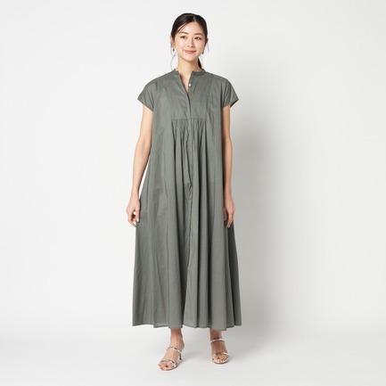 COTTON LAWN FRENCH SLEEVE DRESS 詳細画像 カーキ 6