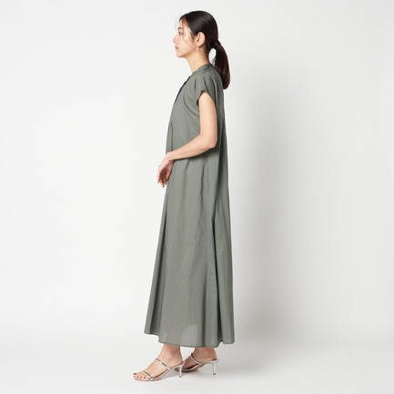 COTTON LAWN FRENCH SLEEVE DRESS 詳細画像 カーキ 7