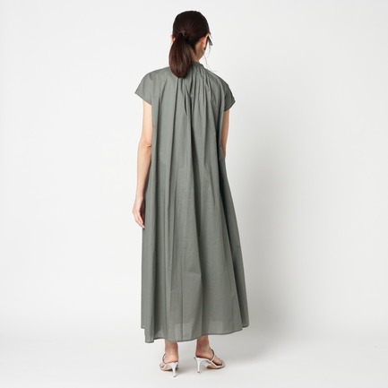 COTTON LAWN FRENCH SLEEVE DRESS 詳細画像 カーキ 8