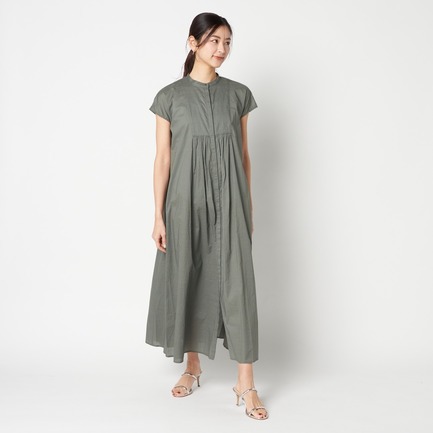 COTTON LAWN FRENCH SLEEVE DRESS 詳細画像 カーキ 9