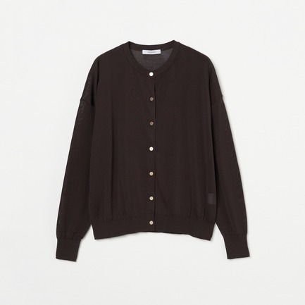 METAL BUTTON CREW NECK CARDIGAN 詳細画像 ダークブラウン 1