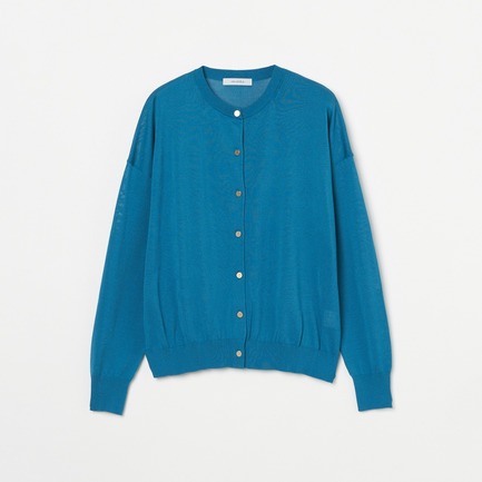 METAL BUTTON CREW NECK CARDIGAN 詳細画像 ブルー 1