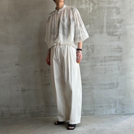 COTTON STRETCH DROST BARREL PANT 詳細画像 アイボリー 1