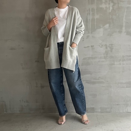 ORGANIC COTTON LONG CARDIGAN 詳細画像 ライトグレー 2