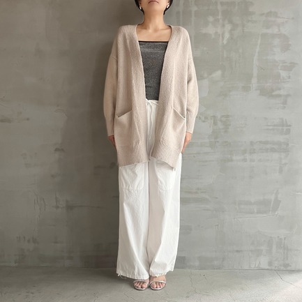 ORGANIC COTTON LONG CARDIGAN 詳細画像 ベージュ 5