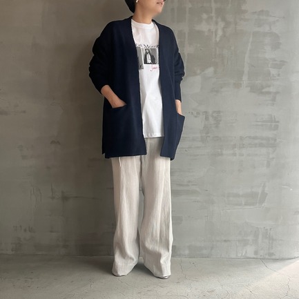 ORGANIC COTTON LONG CARDIGAN 詳細画像 ネイビー 1