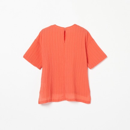 SHEERSUCKER TEE BLOUSE 詳細画像 オレンジ 1