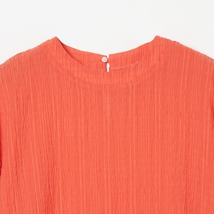 SHEERSUCKER TEE BLOUSE 詳細画像 オレンジ 2