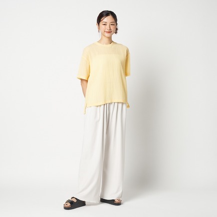 SEERSUCKER TEE BLOUSE 詳細画像 イエロー 5