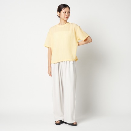 SEERSUCKER TEE BLOUSE 詳細画像 イエロー 6