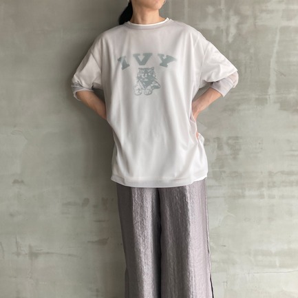 SHEER LONG SLEEVE TEE 詳細画像 ライトグレー 13