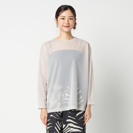 SHEER LONG SLEEVE TEE 詳細画像 ライトグレー 5